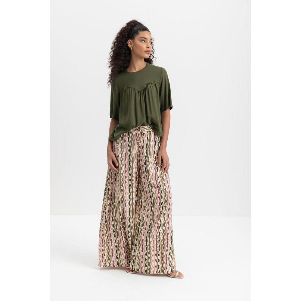 Blusa feminina creponada essendi