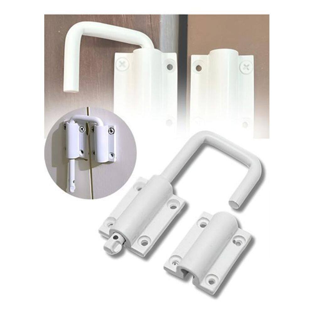 Trinco Camarão 1Pç Branco Ferrolho Porta Sanfona Madeira