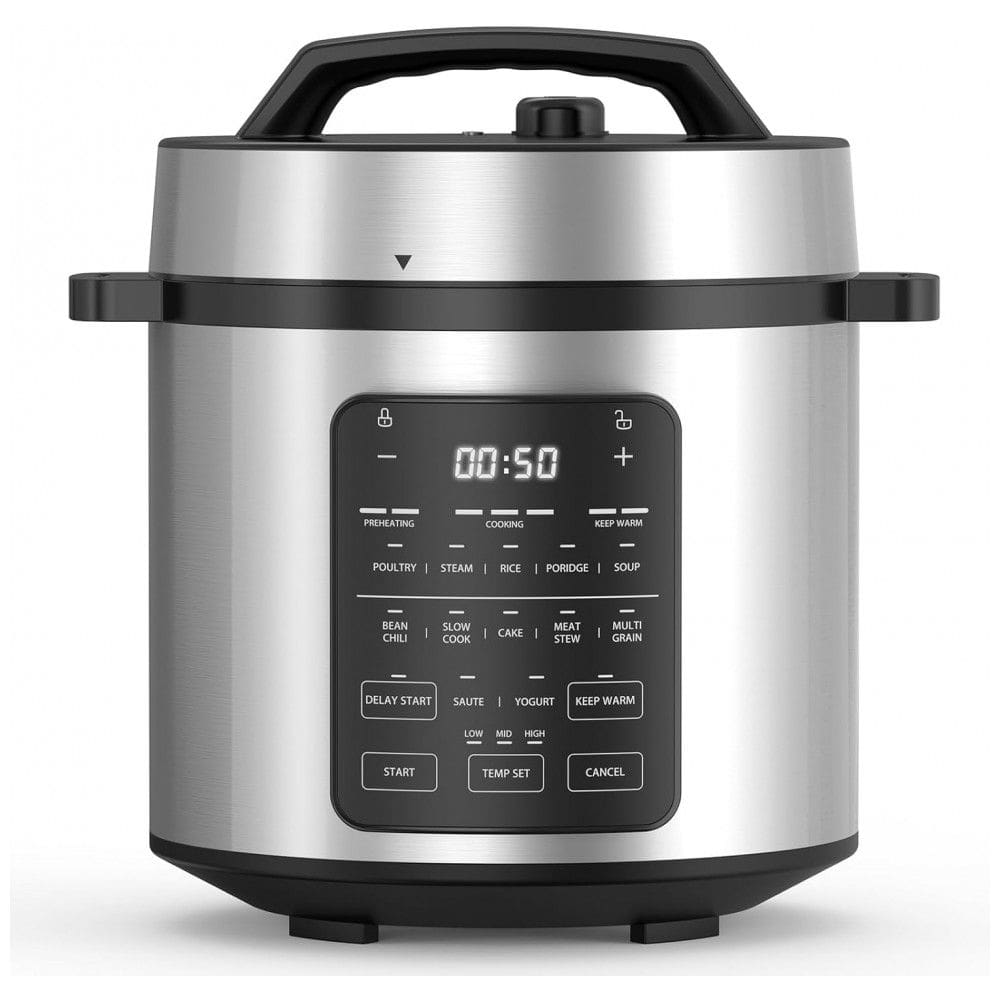 Panela de Pressão Elétrica 14 em 1 Simple Deluxe 6 litros em Aço Inoxidável, Fogão Lento, Cozinha a Vapor, Frigideira