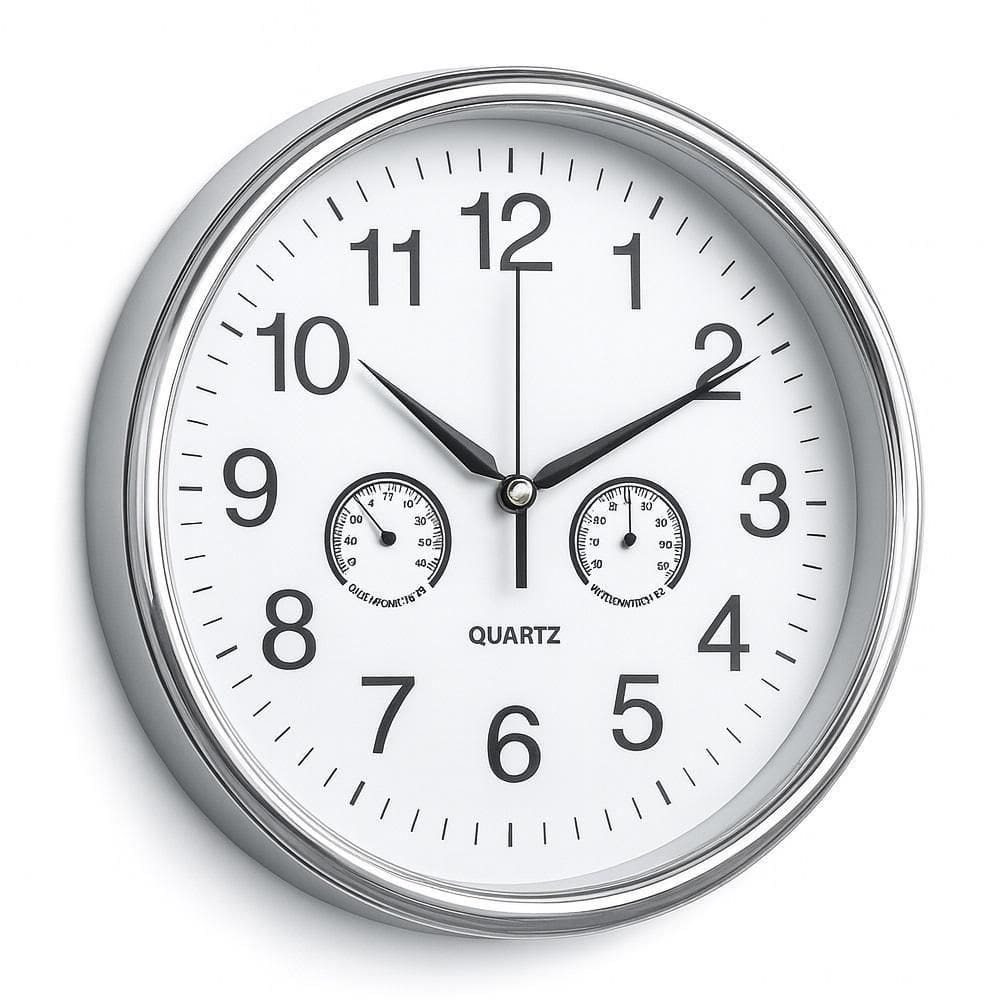 Relogio Medidor Temperatura E Umidade Decorativo Luxo Sala Cozinha Quarto Escritorio Consultorio