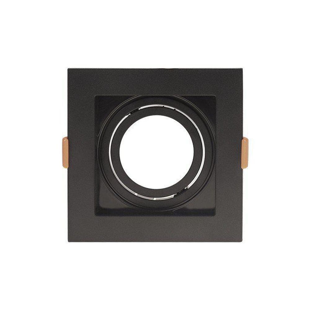 Spot Recuado De Embutir Quadrado Móvel Ar 70 Preto Taschibra