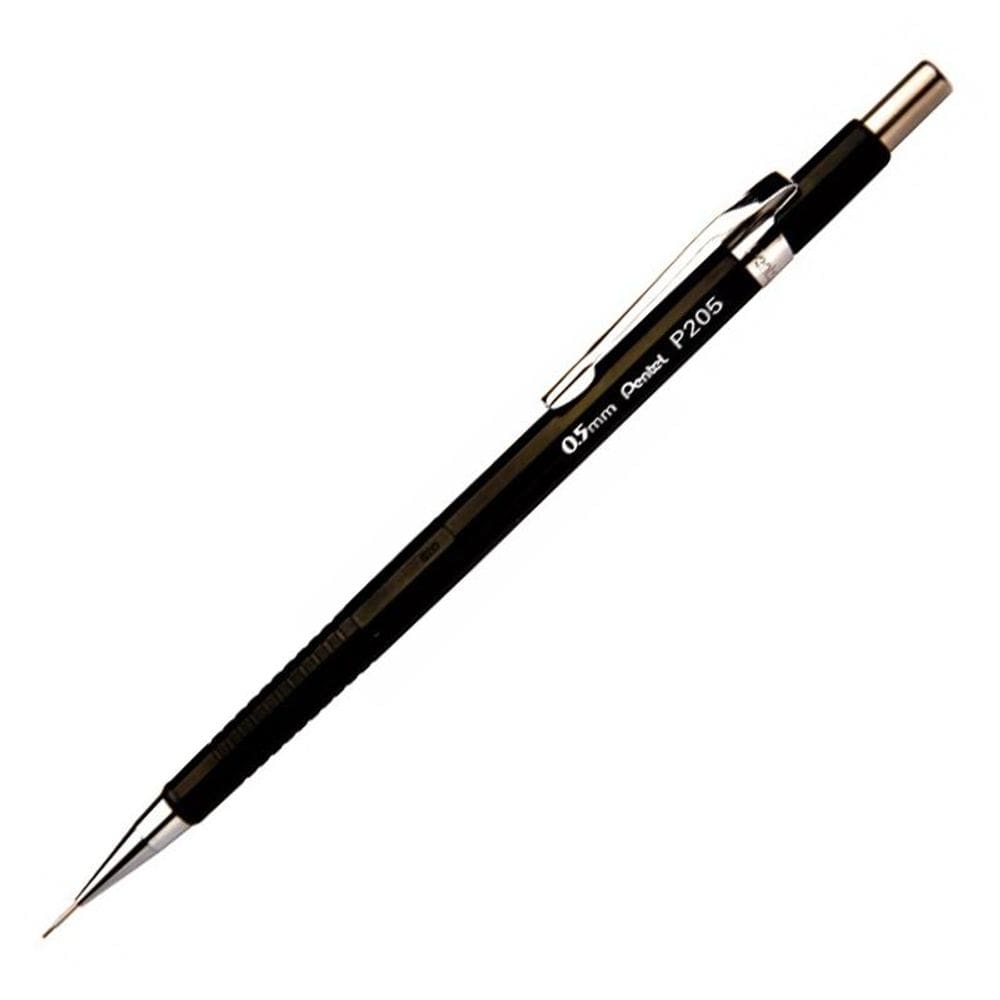 Lapiseira 0.5mm P205 preta Pentel