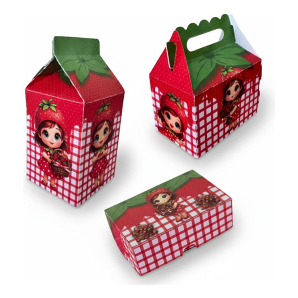 Kit Compacto Festa Moranguinho 30 Lembrancinhas Menina