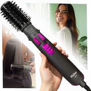 Escova Rotativa Secadora Philco 1300W Bivolt PER02 Íon Tourmaline Duplo Sentido Rotação Preto Pink