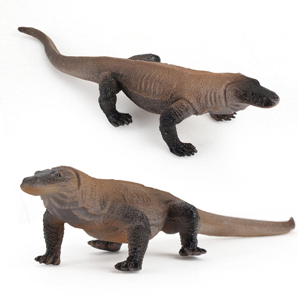 Estatueta Komodo Dragon x2 modelo realista de PVC para crianças a partir de 3 anos