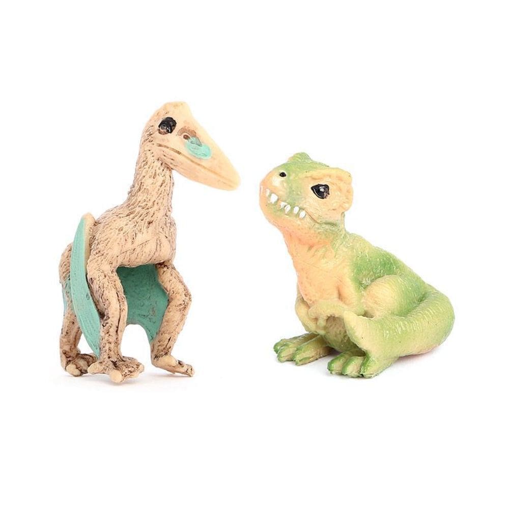 Conjunto de bonecos de dinossauro jurássico em miniatura, 2 unidades para crianças de 3 anos ou mais