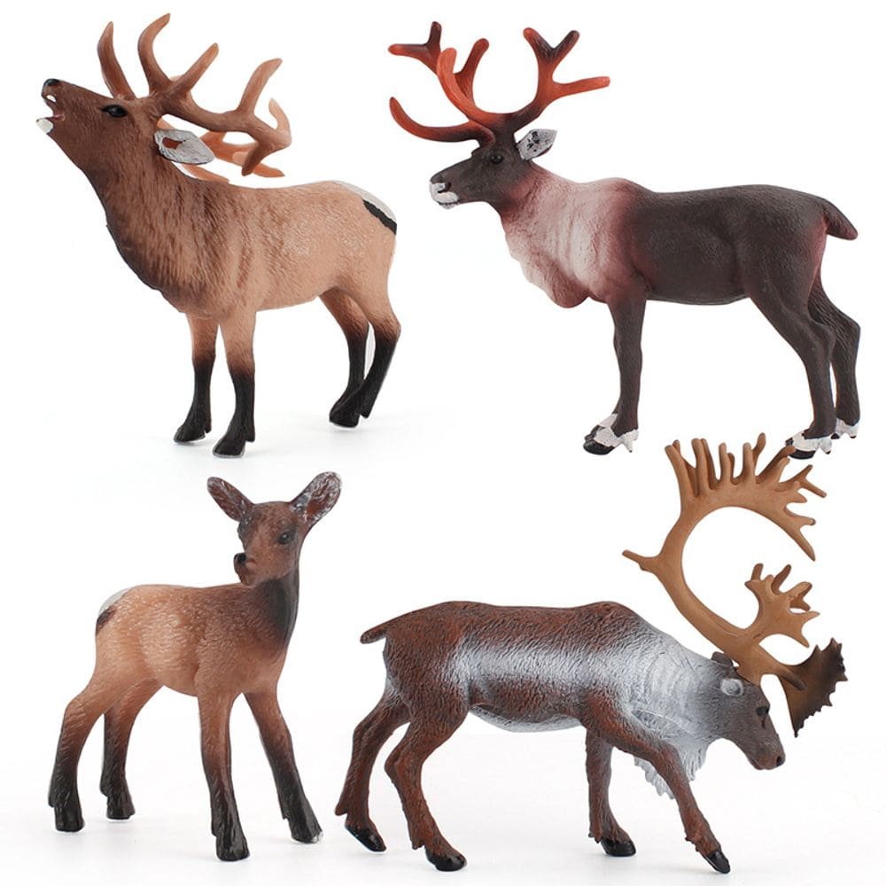 Conjunto de bonecos de rena Wild Newfoundland Stag and Doe x4