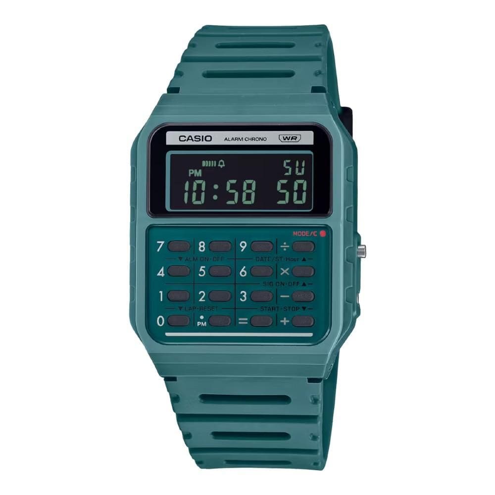 Relógio Casio Data bank Edgy Verde Unissex CA-53WB-3BDF