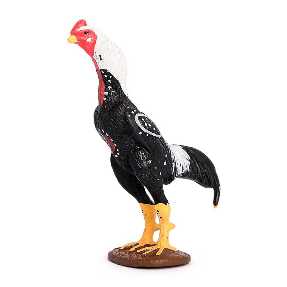 Estatueta realista Gamecock Rooster PVC Farm Animal 6x3x8cm