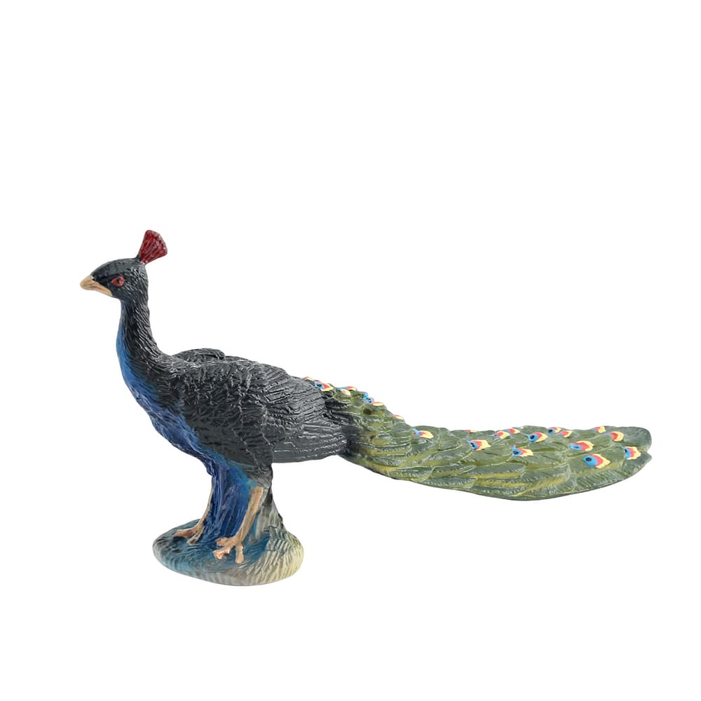 Estatueta realista Peacock PVC Forest Wildlife Bird 17 cm