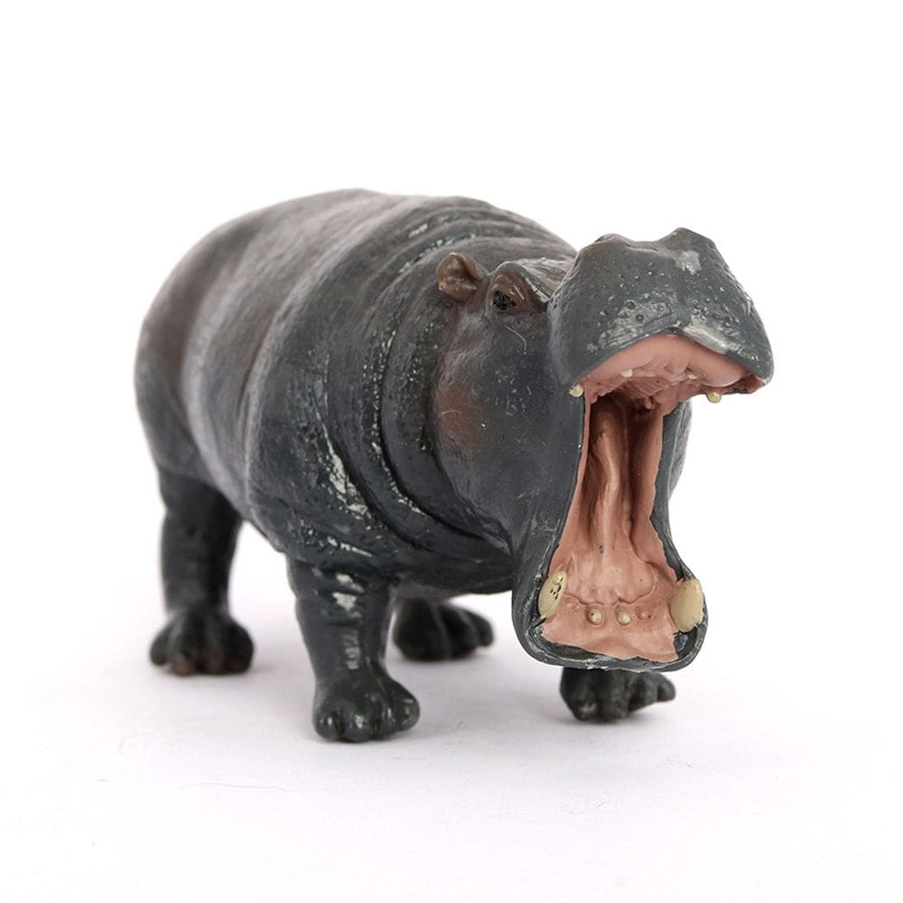 Estatueta realista de PVC, modelo de brinquedo de hipopótamo para crianças a partir de 3 anos