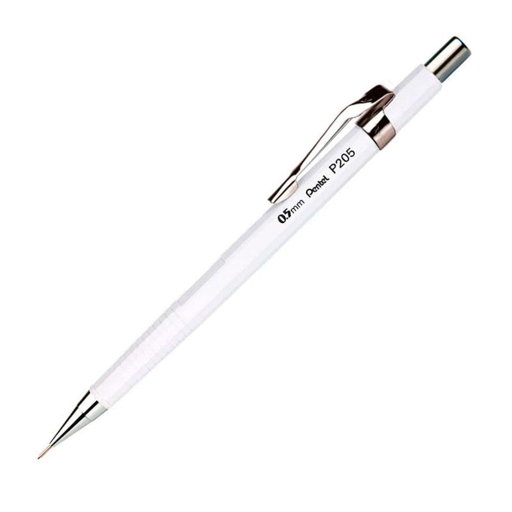 Lapiseira 0.5mm P205 branca Pentel