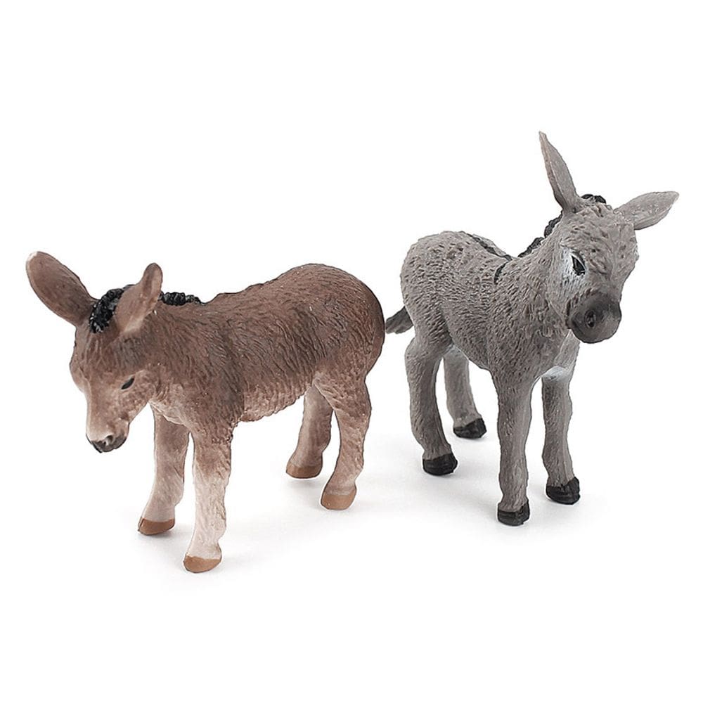 Estatuetas de burro em miniatura definem modelos realistas de animais em PVC