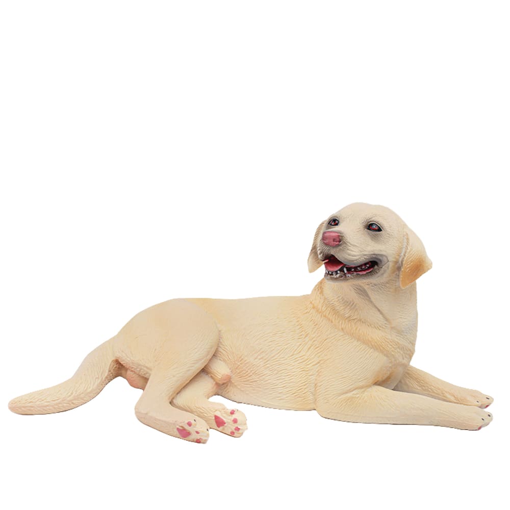 Estatueta realista de Labrador Retriever em PVC Golden Retriever