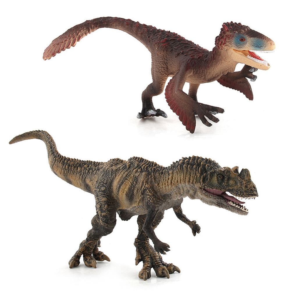 Conjunto realista de figuras de dinossauro jurássico, 2 peças de espinossauro