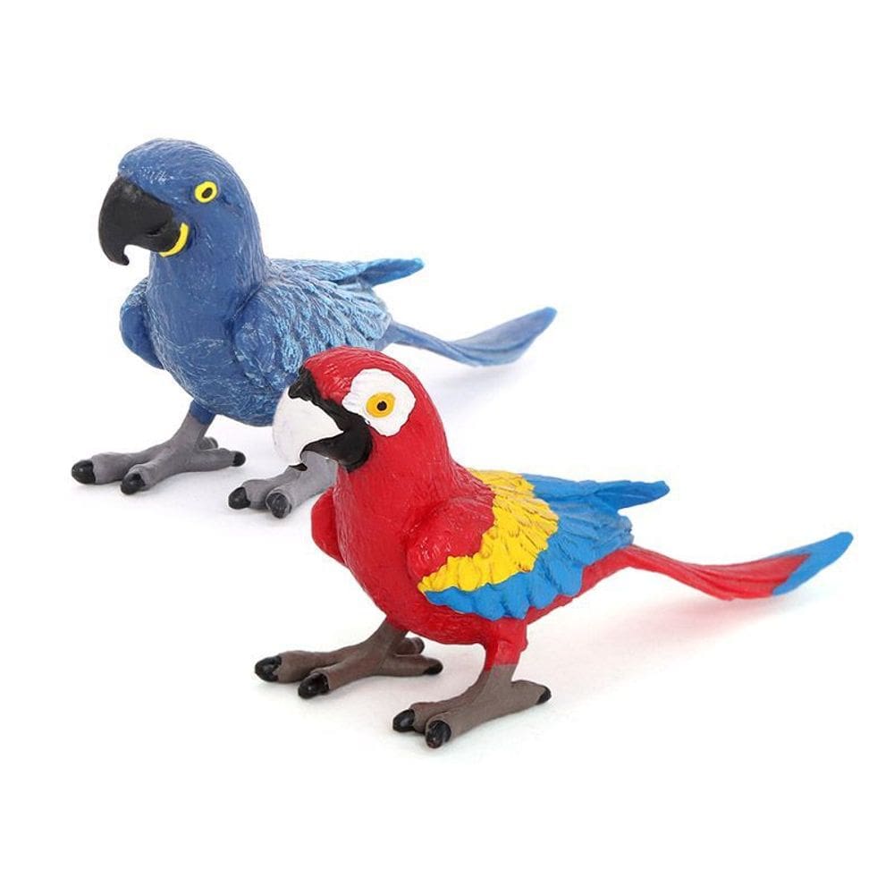 Conjunto de estatuetas Parrot Macaw PVC Educational Kids Home Decor