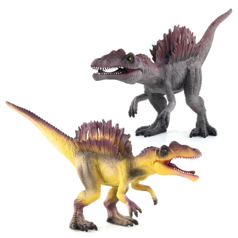 Conjunto de estatuetas de dinossauro realistas de PVC de espinossauro de 9 a 24 cm, 2 unidades
