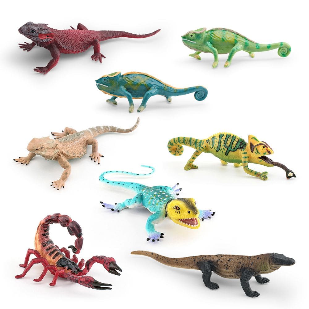 Conjunto de bonecos Wild Anphibian & Reptile, 8 unidades para crianças de mais de 3 anos