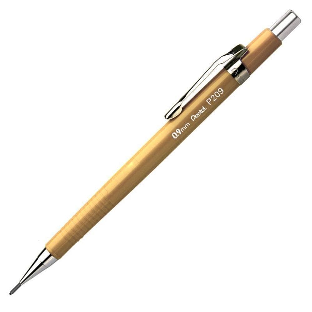 Lapiseira 0.9mm P209 amarela Pentel