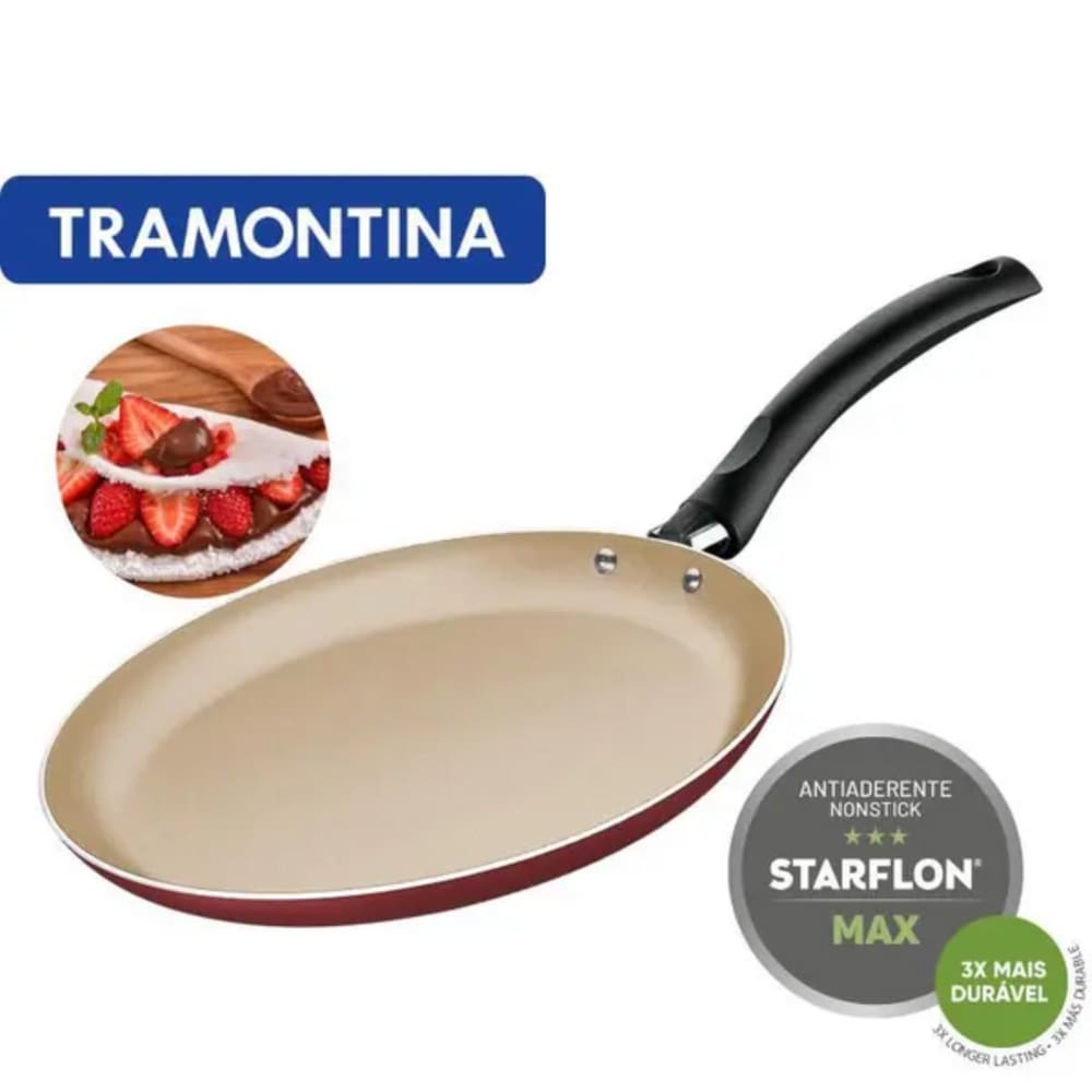 Panquequeira Turim vermelho Tramontina Antiaderente 22cm0,6L