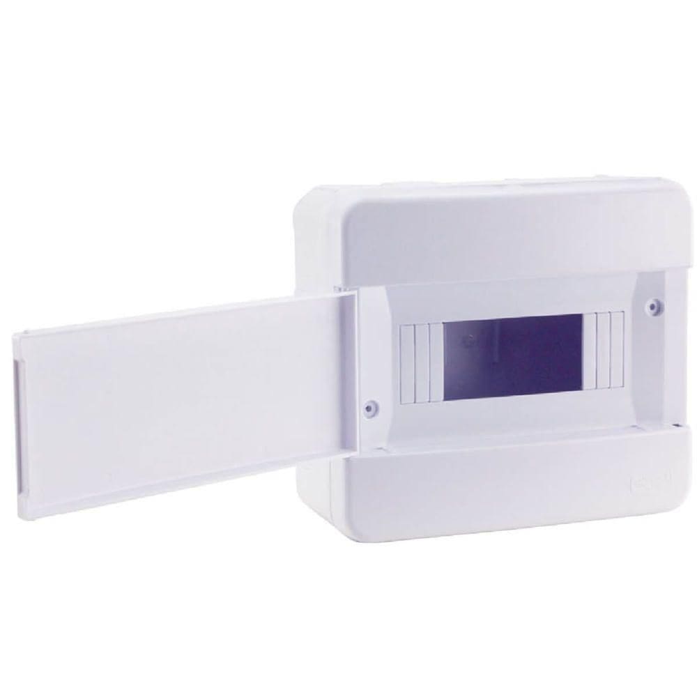 Quadro De Distribuição De Sobrepor 8 Disjuntores Din Com Barramento - 600300027 - Forceline