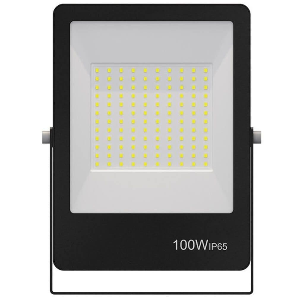 Refletor Led Ultrafino Bivolt Preto 6500k 100 Watts - 9383 - Gaya
