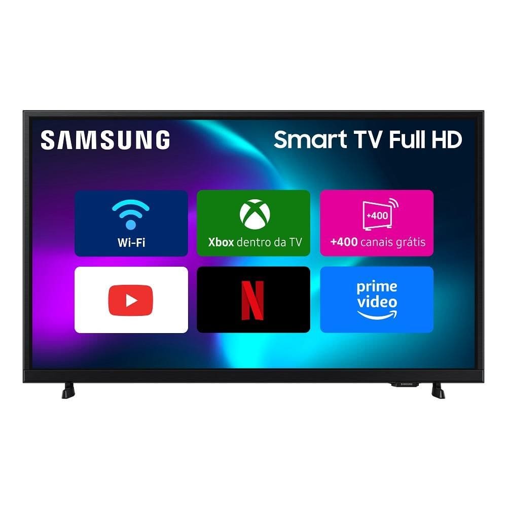 Smart TV 43” Samsung Full HD F6000F, Samsung Gaming Hub, HDR, Samsung TV Plus, Xbox Cloud Gaming, UN43F6000FGXZD