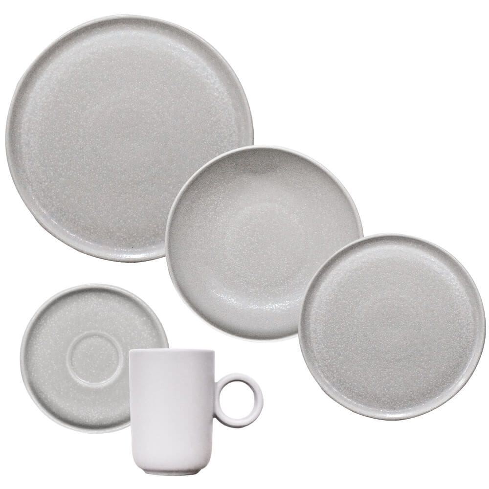 Aparelho de Jantar Cerâmica Stoneware Sandy 20 peças Porto Brasil