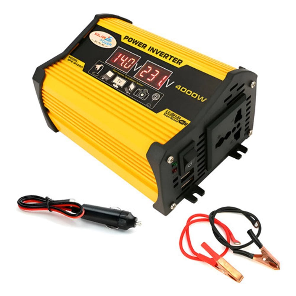 Inversor Carro Conversor Dc Ac 12V-220V 4000W Tela Led