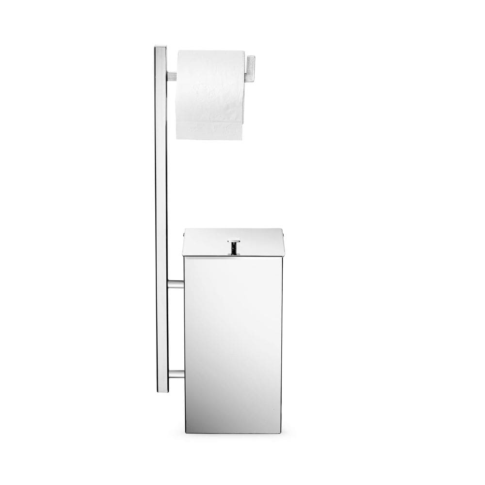 Lixeira com Papeleira Inox Polido 4 Litros Ecobin