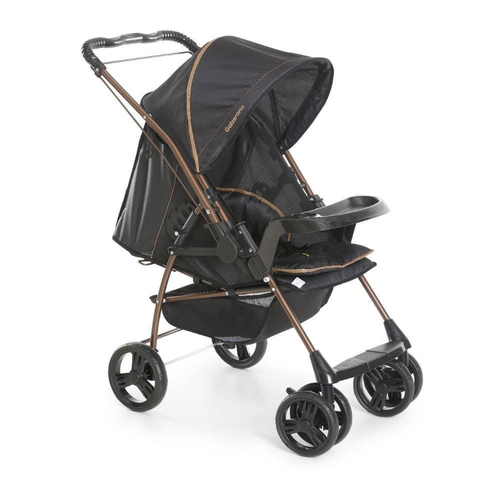 Carrinho De Bebê Galzerano Milano Reversível Iii 1018 Até 15kg Preto