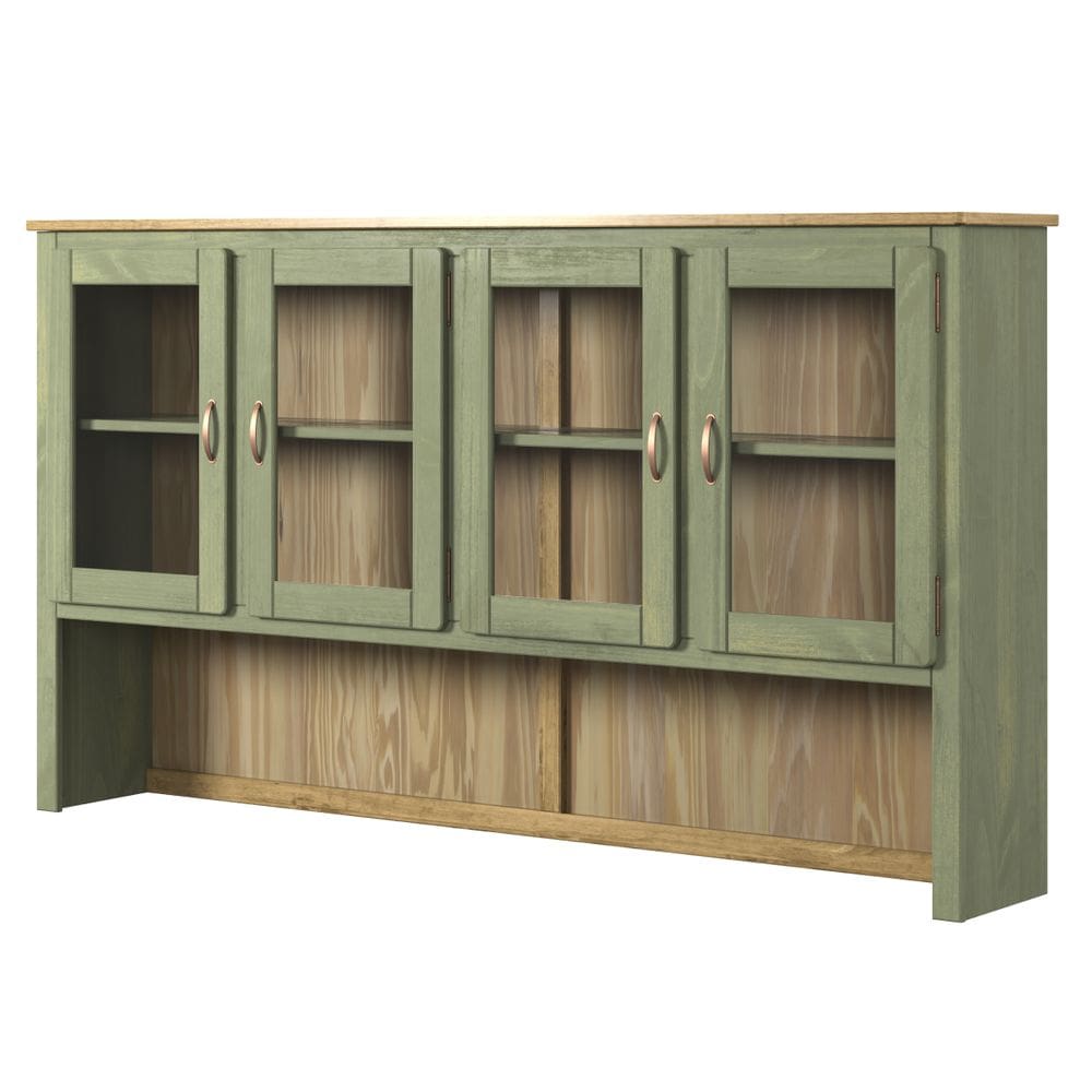 Oratório em Madeira Maciça com 4 Portas de Vidro Verde Oliva