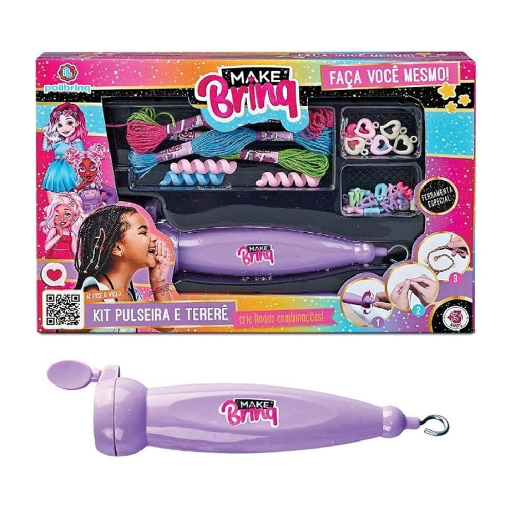 Kit Fazer Pulseiras E Tererê Com Acessórios - POLIBRINQ
