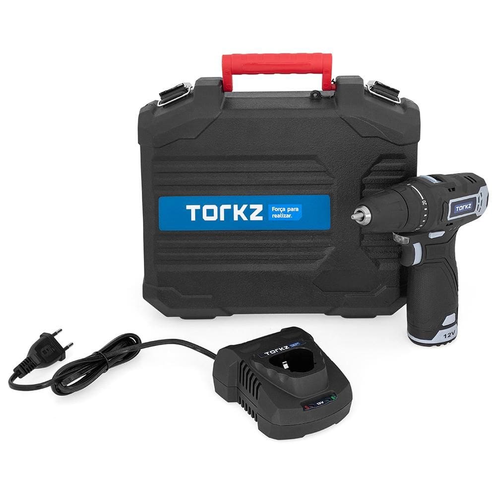 Furadeira Parafusadeira à Bateria Torkz Profissional TRB0013, 1 Bateria, 12V
