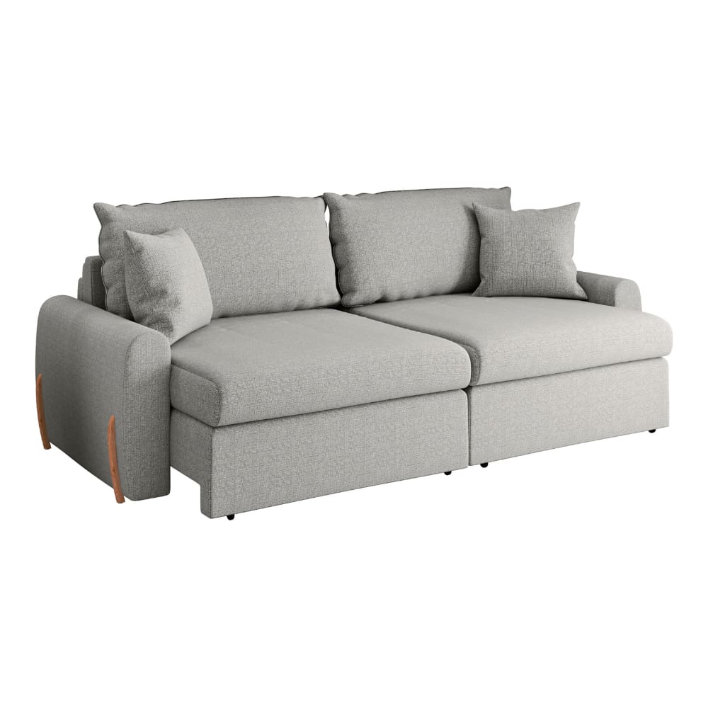 Sofá Cama Retrátil 3 Lugares 2,16m com Almofadas Linho Baltik