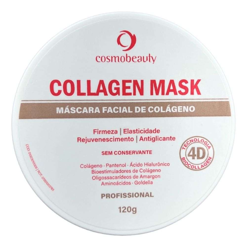 Collagen Mask 4d Máscara Facial De Colágeno Cosmobeauty 120g