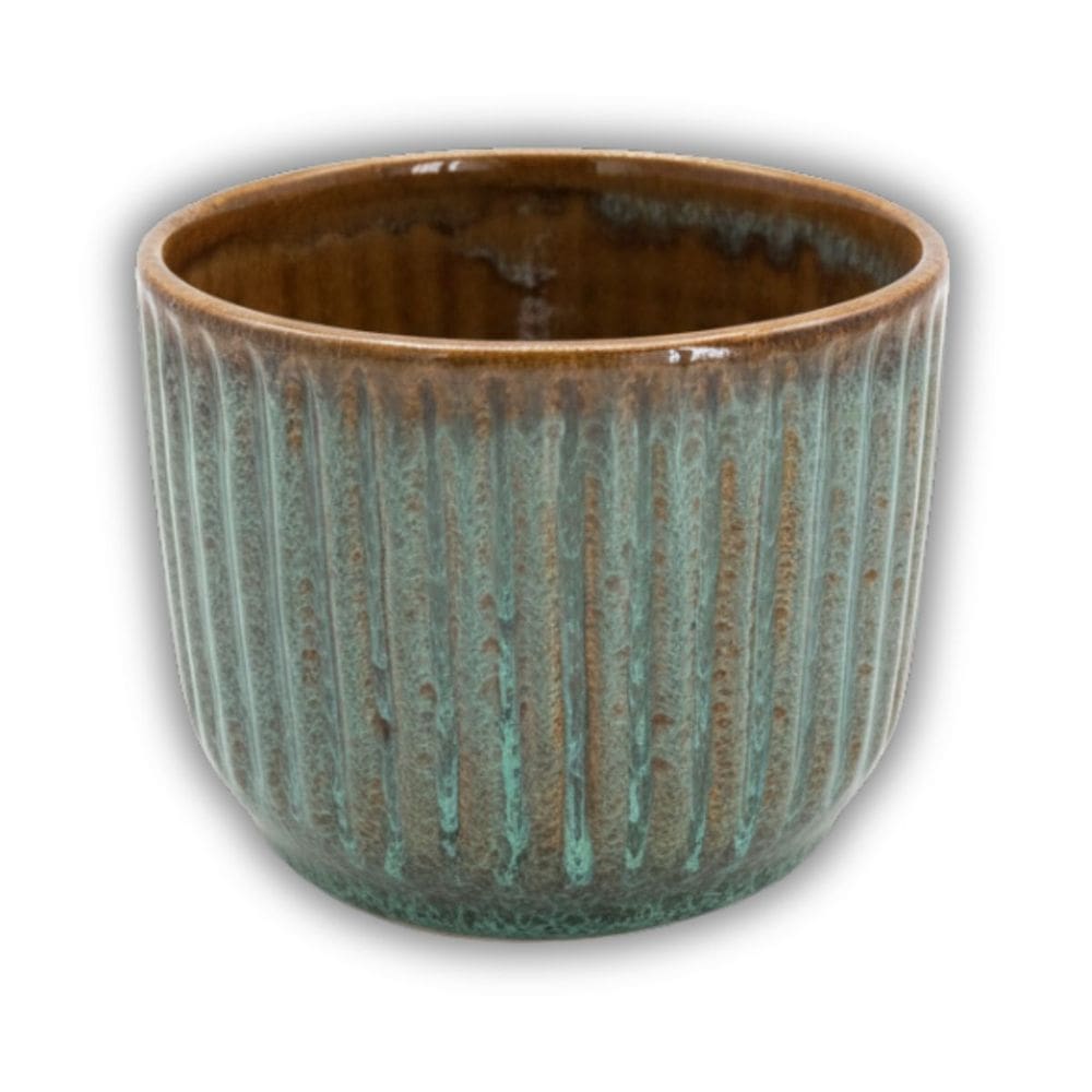 Vaso Cerâmica Violeta (11) Verde Caramelo BURGUINA