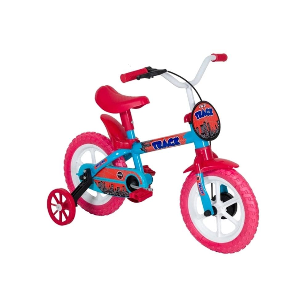 Bicicleta Aro 12 Track Arco-Íris AR Azul/Vermelho
