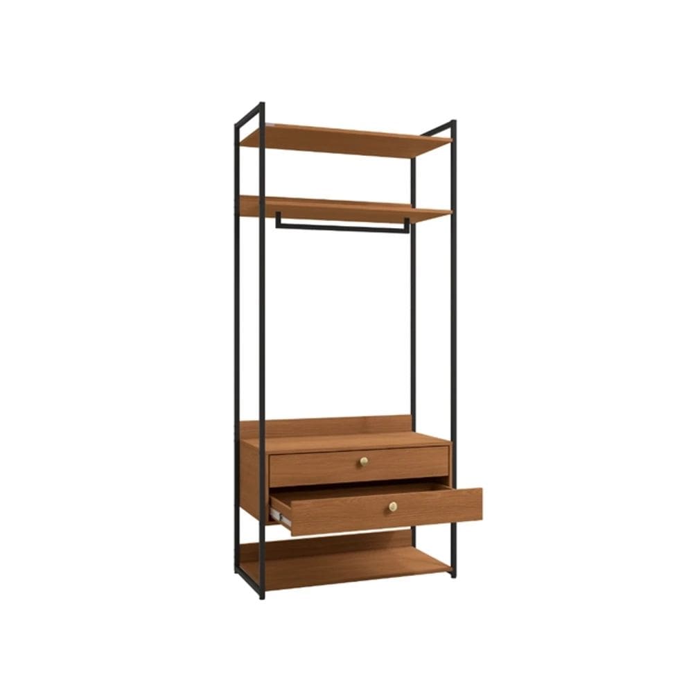 Armário Kappesberg LI047 Canela/Preto Fosco