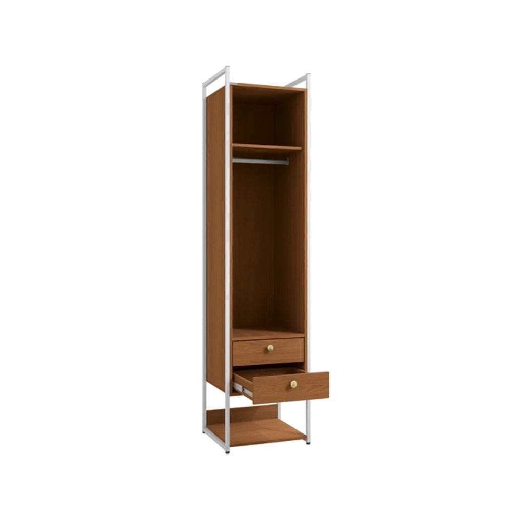 Armário Kappesberg LI051 1 Porta Canela/Branco