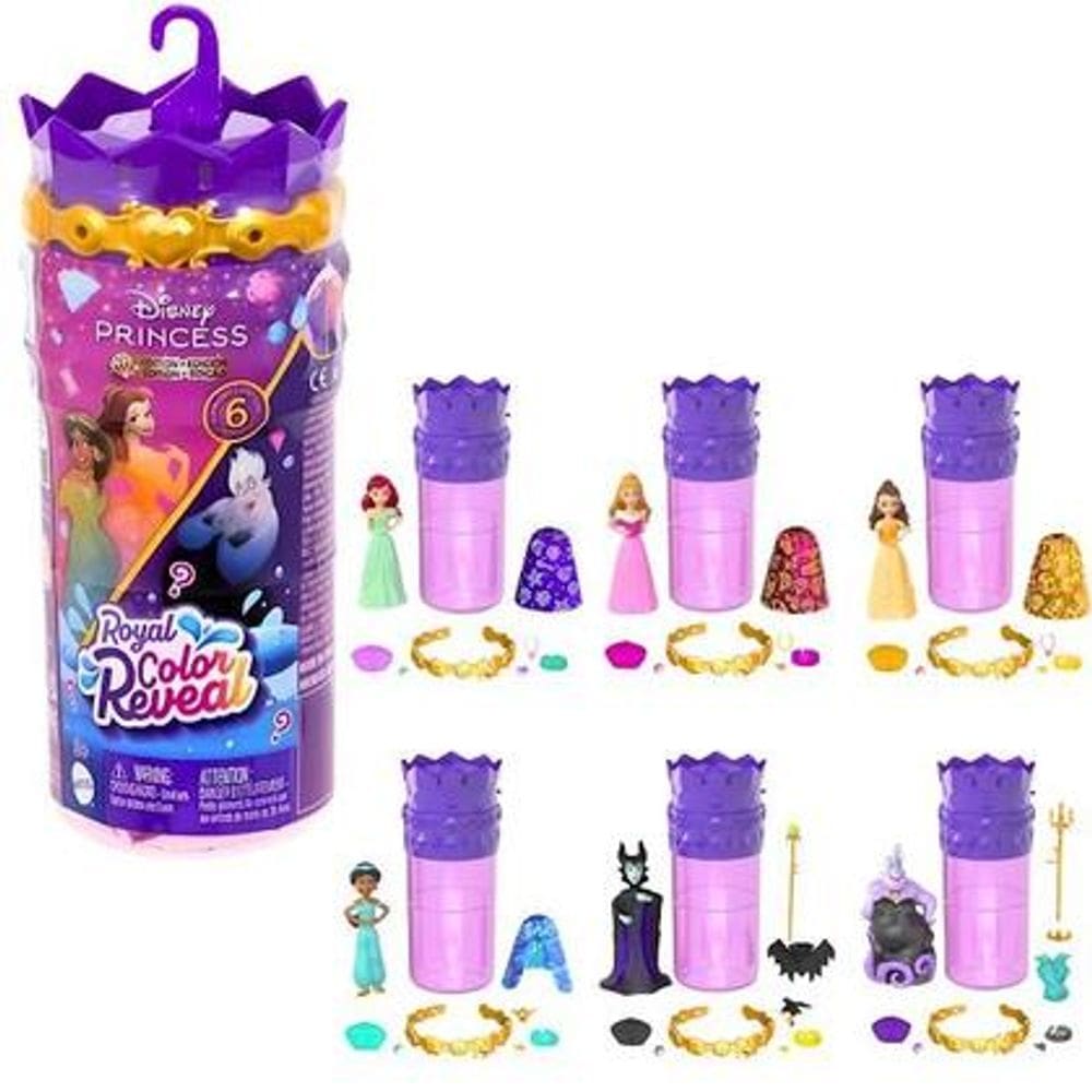 Boneca Disney Princesas Royal Color Reveal nova série - Mattel HWX09