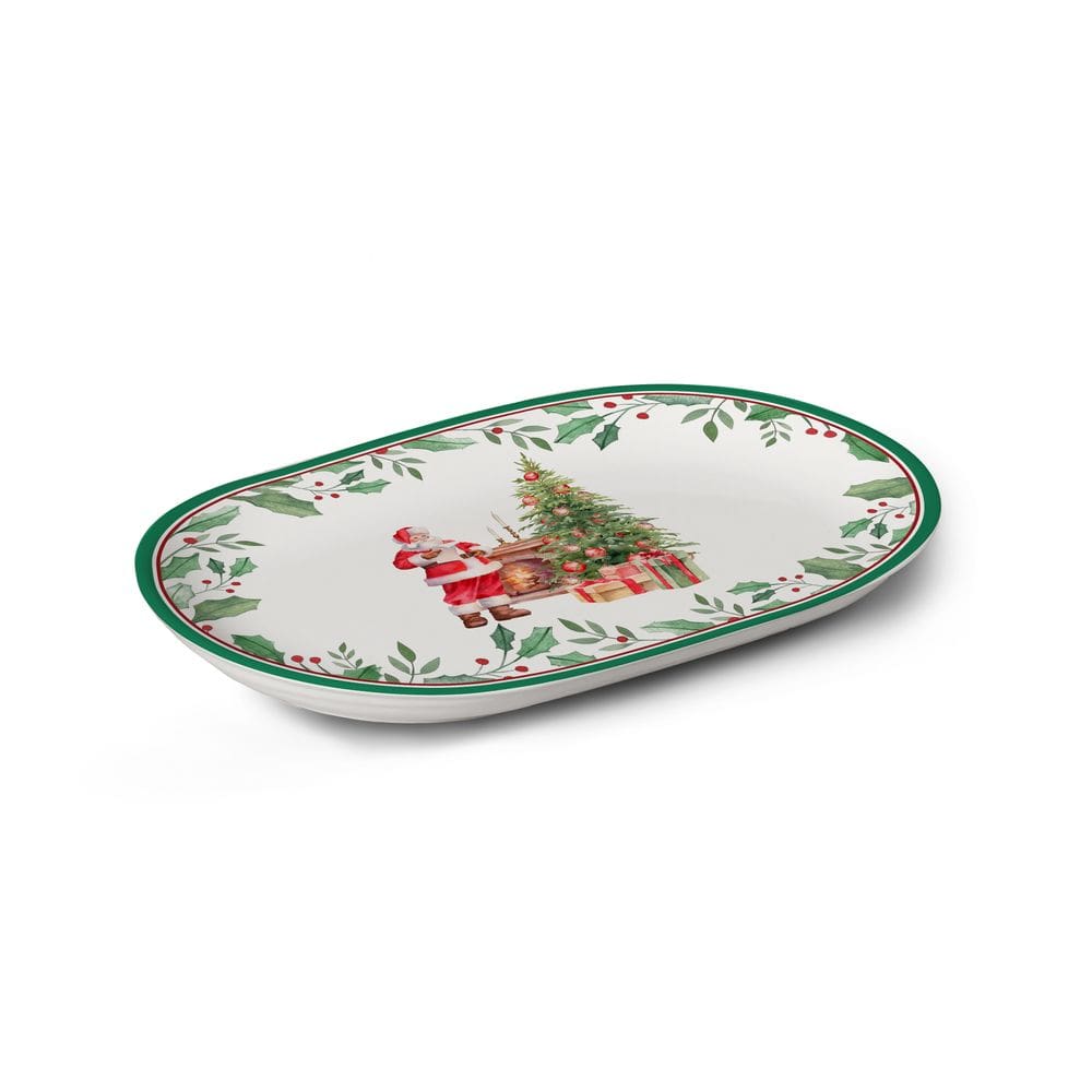Travessa Média 34 Cm Natal Azevinho Alleanza Unidade