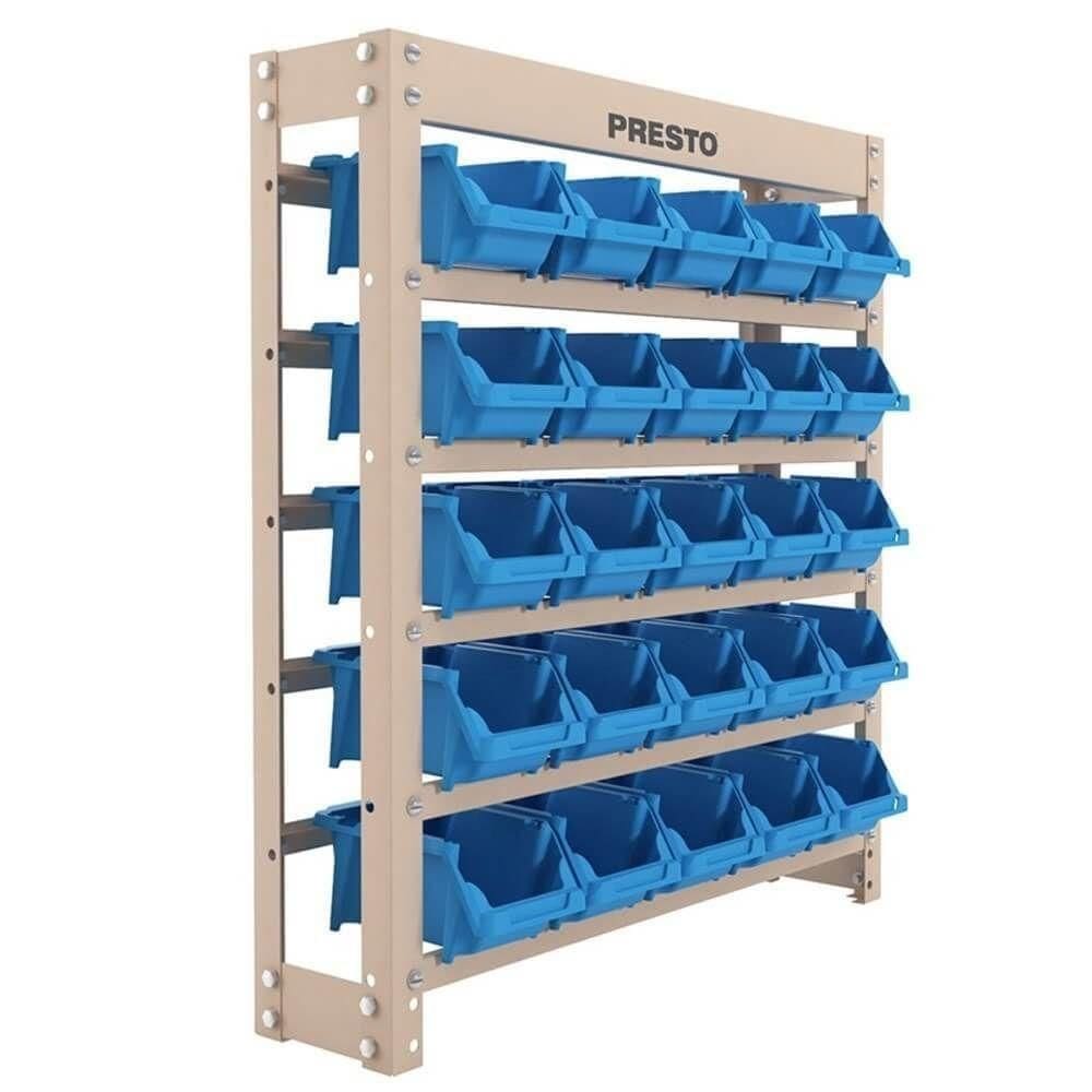Kit Estante Gaveteiro Organizador 25-3 Azul - 93002 - Presto