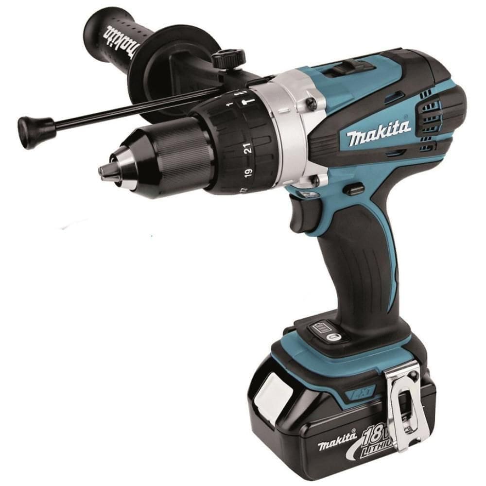Parafusadeira E Furadeira De Impacto 220 Volts Com Bateria 18 Volts - Dhp458rfe - Makita