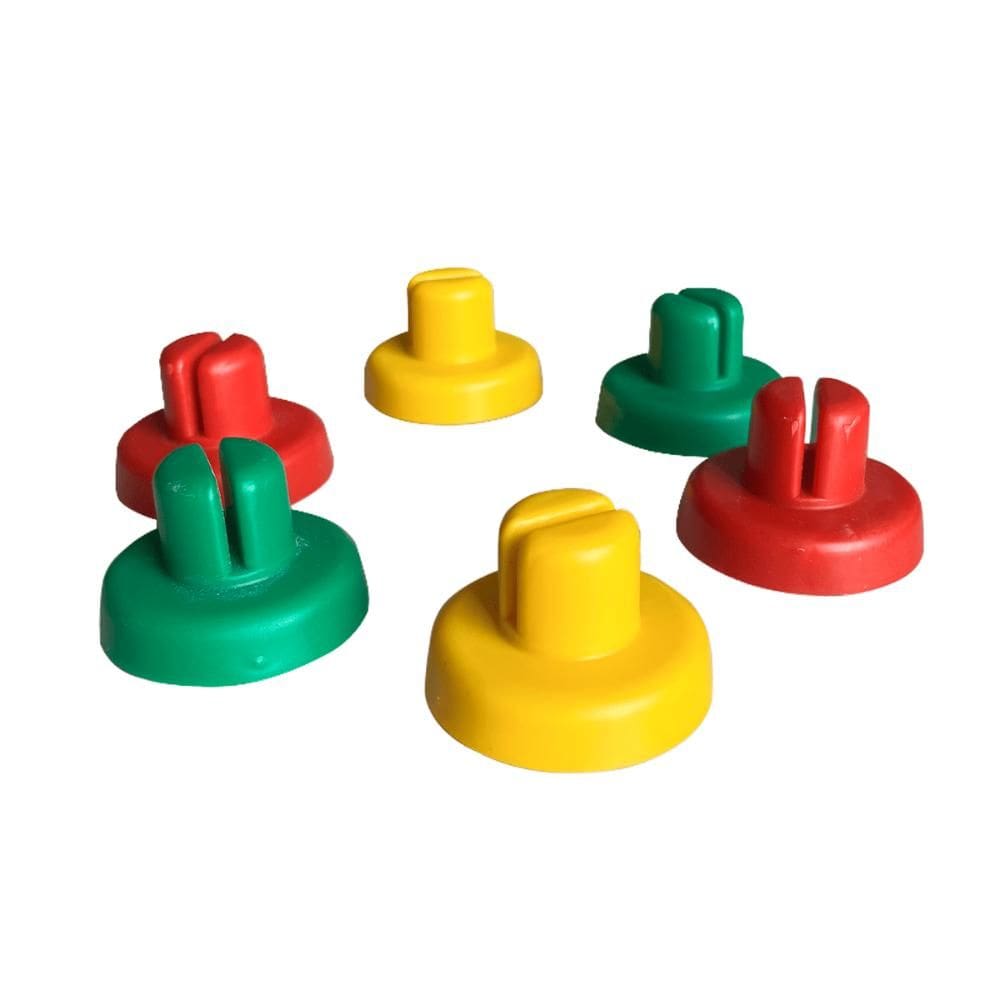 Kit Ponteiras Achatadas para Haste de Cama Elástica ChicoPlay 6 Unidades