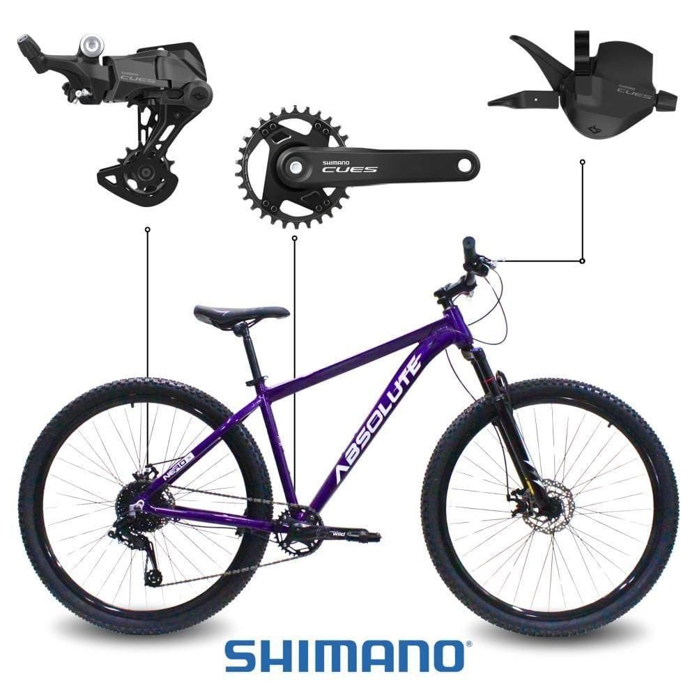Bicicleta Aro 29 Absolute Nero 5 Shimano Cues 9v Alumínio Freio Hidráulico 19 Roxo