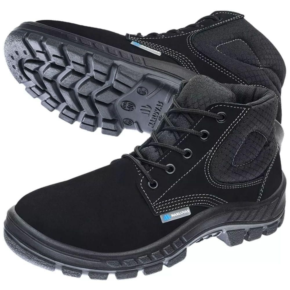 Bota Nobuck Preta Nº 45 - 700457-45 - Marluvas Bota Nobuck Preta Nº 45 - 7064045 - Marluvas