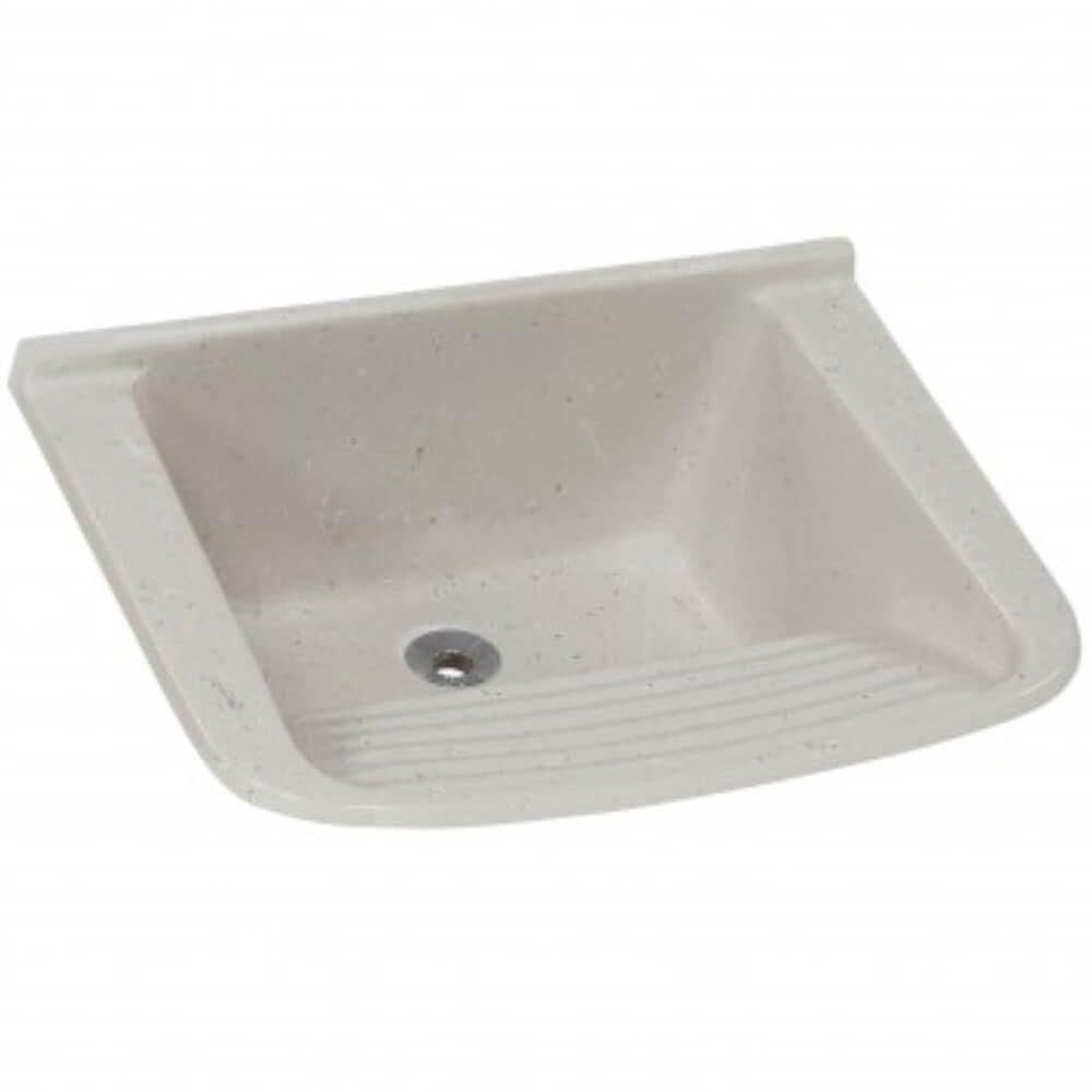 Tanque De Mármore Sintético Simples N°3 Com 54x41cm Travertino - 507814 - A.j.rorato
