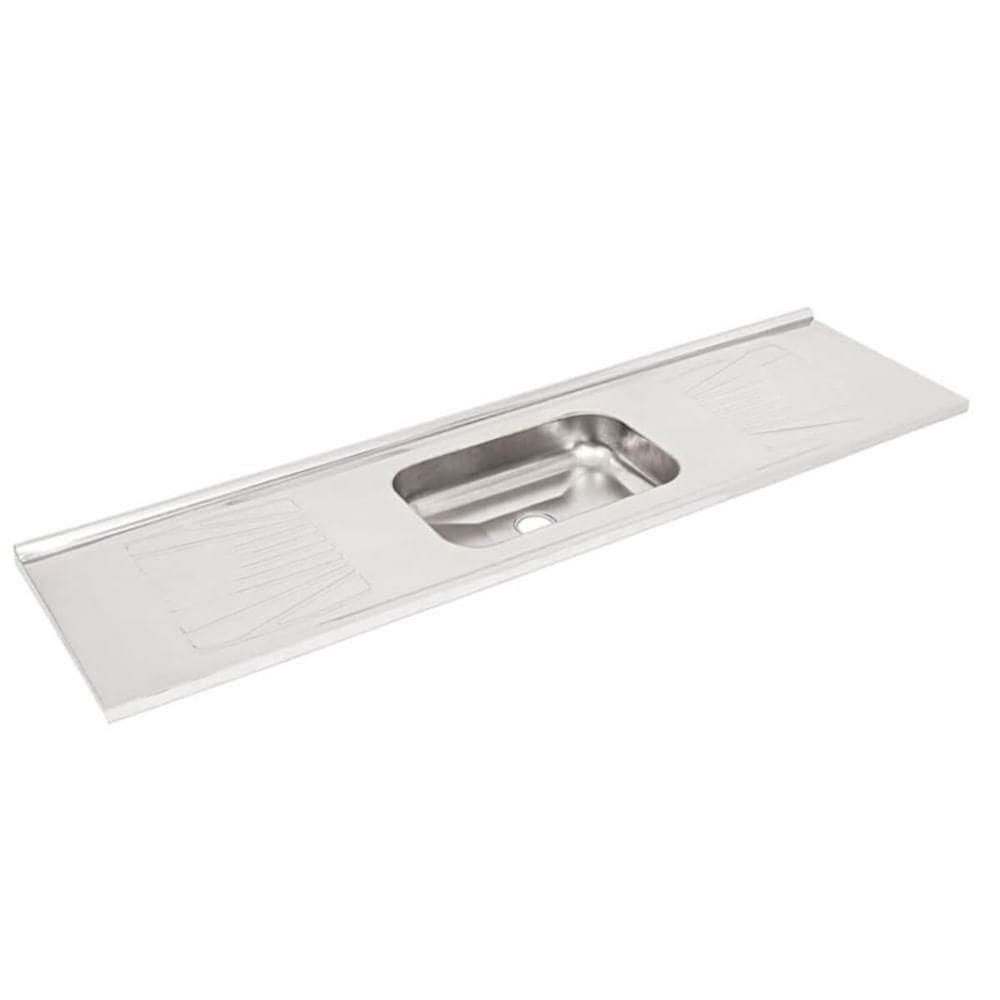 Pia De Cozinha Inox Cuba Central 180x52cm - Fabpia01110101 - Fabrinox
