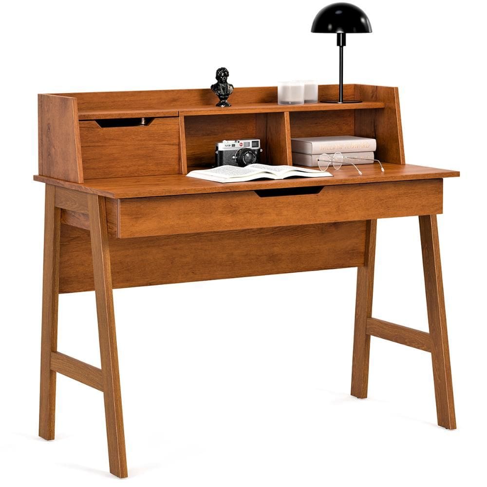 Escrivaninha Parma II Escritorio 1 Gaveta Pés Madeira Maciça